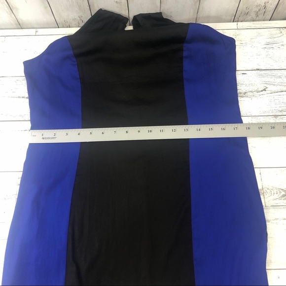 BCBGMAXAZRIA Dafina Black/Blue Color Block Dress S - Picture 7 of 9